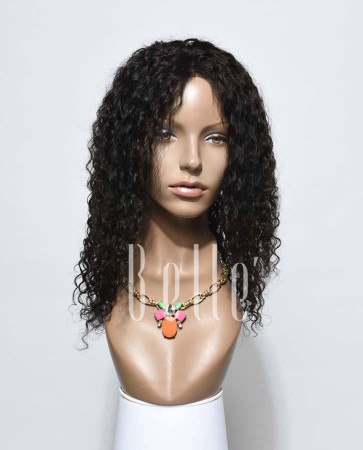 Swiss Lace Front Wigs 100% Premium Indian Remy Hair 10mm Curl