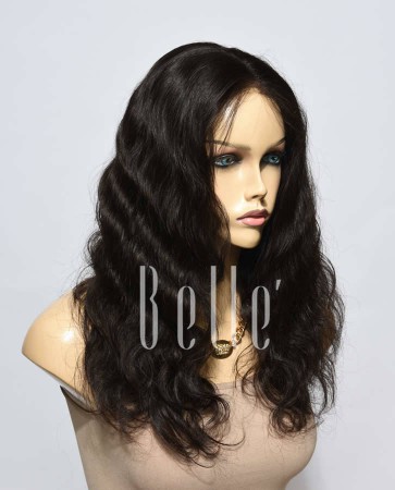 100% Premium Mongolian Virgin Hair Silk Top Lace Front Wig Body Wave In Stock