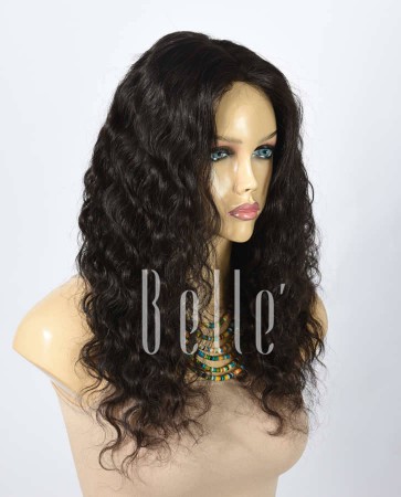 100% Best Human Hair Indian Virgin Hair Lace Front Wig Deep Body Wave