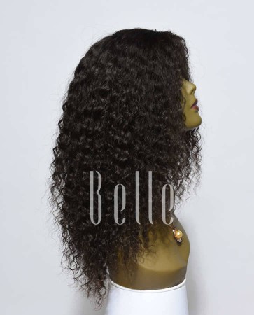 Deep Wave 100% Malaysian Virgin Hair Silk Top Lace Front Wig Invisible knots