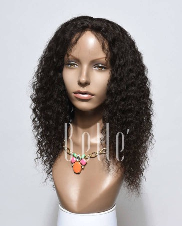Deep Wave 100% Peruvian Virgin Hair Lace Front Wig With Natural Looking Baby Hair