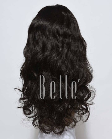 European Curly 100% Premium Human Hair Silk Top Lace Front Wig Peruvian Virgin Hair