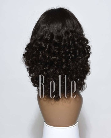 Glueless Full Lace Wigs Indian Remy Hair Half Tight Spiral Curl