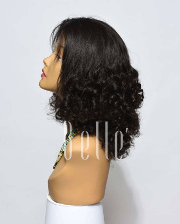 Best Malaysian Virgin Hair Half Tight Spiral Curl Lace Front Wig