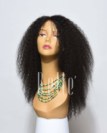 Jeri Curl 100% Real Human Hair Peruvian Virgin Hair Silk Top Lace Front Wig 