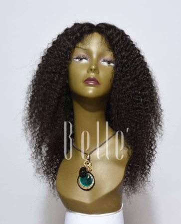 100% High Quality Human Hair Peruvian Virgin Hair Lace Front Wig Kinky Curl