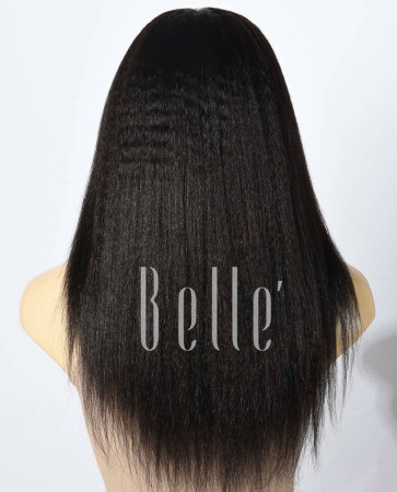 Glueless Full Lace Wigs Indian Remy Hair Kinky Straight