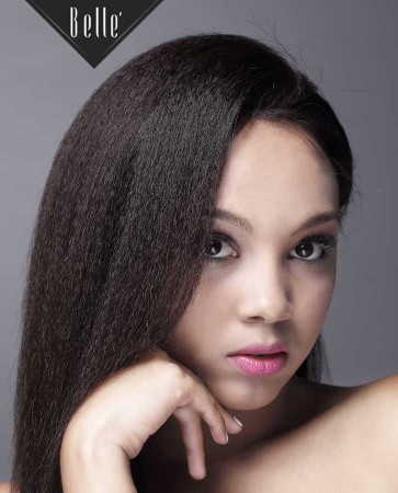 African American Favourite Kinky Straight Malaysian Virgin Hair Silk Top Full Lace Wig