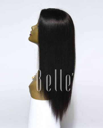 Best Seller Light Yaki 100% Premium Indian Remy Hair Silk Top Lace Front Wig