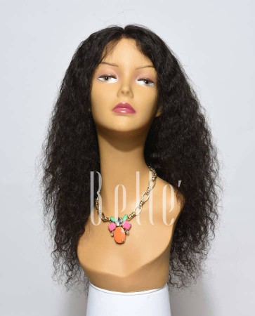 Spanish Wave Chinese Virgin Hair Lace Front Wig Free Parting