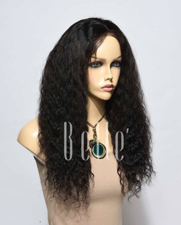 Spanish Wave Chinese Virgin Hair Silk Top Lace Front Wig Free Parting