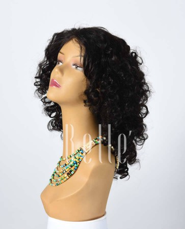 100% Premium Human Hair Mongolian Virgin Hair Lace Front Wig Spiral Curl