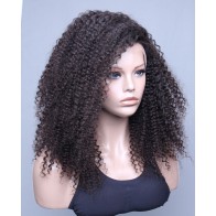 100% High Quality Human Hair Brazilian Virgin Hair Lace Front Wig Kinky Curl