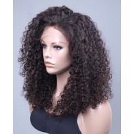 10mm Curl Swiss Lace Front Wigs 100% Premium Brazilian Virgin Hair