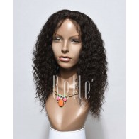 Deep Wave 100% Peruvian Virgin Hair Lace Front Wig With Natural Looking Baby Hair