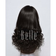 Half Spiral Curl Comfortable Swiss Lace Front Wig Indian Virgin Hair