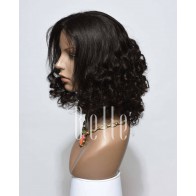 Best Chinese Virgin Hair Half Tight Spiral Curl Lace Front Wig