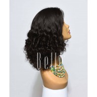 Best Mongolian Virgin Hair Half Tight Spiral Curl Lace Front Wig