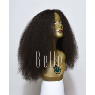 100% Real Human Hair Chinese Virgin Hair Afro Lace Front Wig Jeri Curl