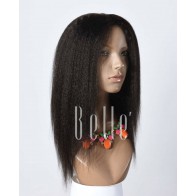 African American Kinky Straight 100% Premium Peruvian Virgin Hair Lace Front Wig