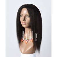 African American Kinky Straight Inspired Indian Remy Hair Lace Front Wig