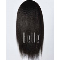 Kinky Straight Unprocessed Malaysian Virgin Hair Lace Front Wig In Stock