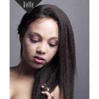 African American Women Favourite Hairstyle Kinky Straight Chinese Virgin Hair Silk Top Full Lace Wig