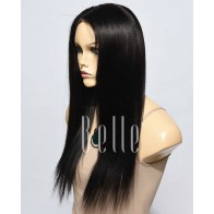 Light Yaki 100% Premium Malaysian Virgin Hair Lace Front Wig Natural Color