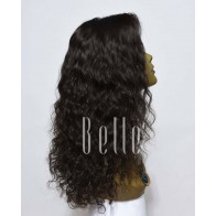Natural Curl Top-quality Mongolian Virgin Hair Swiss Lace Front Wig