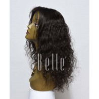 Natural Curl Top-quality Indian Virgin Hair Swiss Lace Front Wig