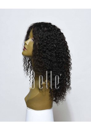 10mm Curl Silk Top Lace Front Wigs 100% Premium Malaysian Virgin Hair 