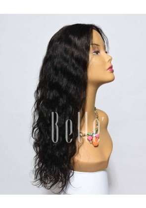 25mm Curl 100% Premium Chinese Virgin Hair Silk Top Lace Front Wig 