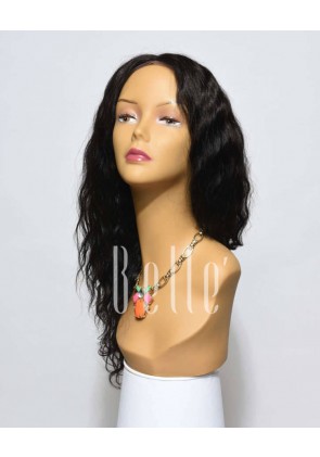 25mm Curl 100% Premium Malaysian Virgin Hair Silk Top Lace Front Wig 