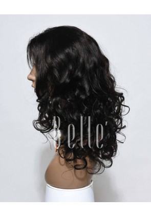 Beyonce Wave Most Popular Hairstyle Peruvian Virgin Hair Silk Top Lace Front Wig 