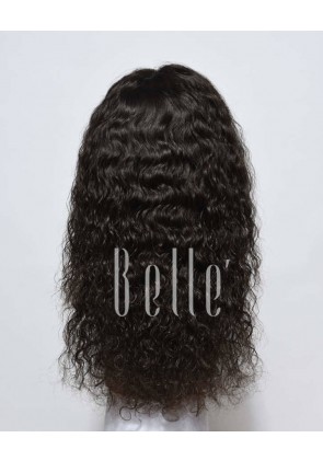 100% Human Hair Mongolian Virgin Hair Silk Top Lace Front Wig Brazilian Curl Hot-selling