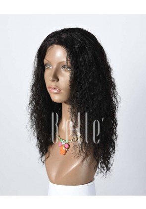 Brazilian Curl 100% Human Hair Chinese Virgin Hair Silk Top Lace Front Wig Hot-selling