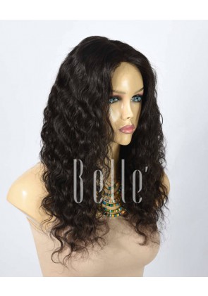 100% Best Human Hair Mongolian Virgin Hair Lace Front Wig Deep Body Wave