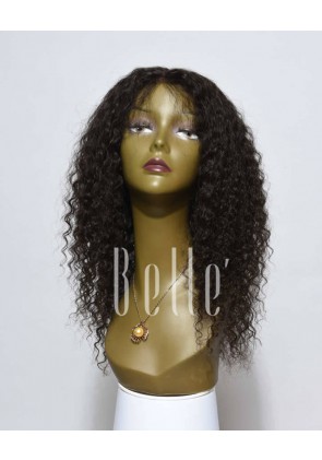 Deep Wave 100% Malaysian Virgin Hair Durable Lace Front Wig 