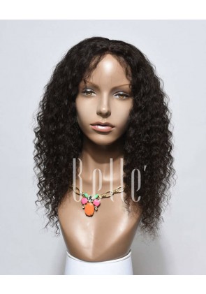 Deep Wave 100% Chinese Virgin Hair Lace Front Wig With Natural Looking Baby Hair