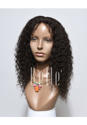 Deep Wave 100% Peruvian Virgin Hair Lace Front Wig With Natural Looking Baby Hair