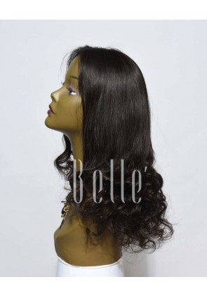 Half Spiral Curl Most Natural looking Silk Top Lace Front Wig Malaysian Virgin Hair