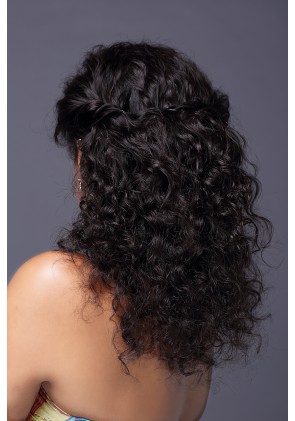 Natural Curl Top-quality Brazilian Virgin Hair Full Lace Wig