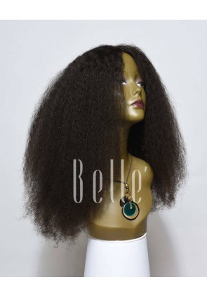 100% Real Human Hair Peruvian Virgin Hair Affordable Lace Front Wig Jeri Curl