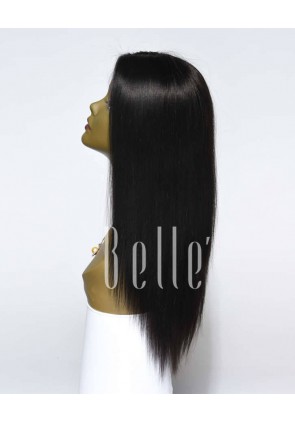 Best Seller Light Yaki 100% Premium Indian Remy Hair Silk Top Lace Front Wig