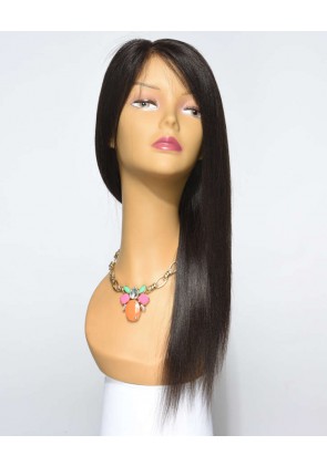 Best Seller Light Yaki 100% Premium Chinese Virgin Hair Silk Top Lace Front Wig