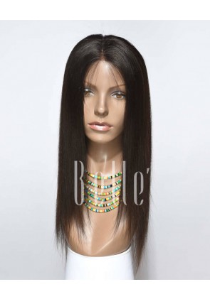 Silky Straight 100% Best Indian Remy Hair Silk Top Lace Front Wig In Stock