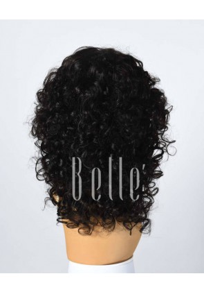 100% Premium Human Hair Brazilian Virgin Hair Silk Top Lace Front Wig Beautiful Spiral Curl