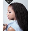 Afro Curl Chinese Virgin Hair Silk Top Full Lace Wig Specially For African American Women