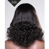 Half Spiral Curl Most Natural looking Silk Top Full Lace Wig Peruvian Virgin Hair