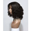 Premium Malaysian Virgin Hair Half Tight Spiral Curl Silk Top Full Lace Wig